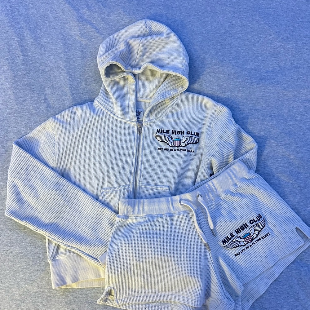 Boys Lie White Hoodie and Shorts Set